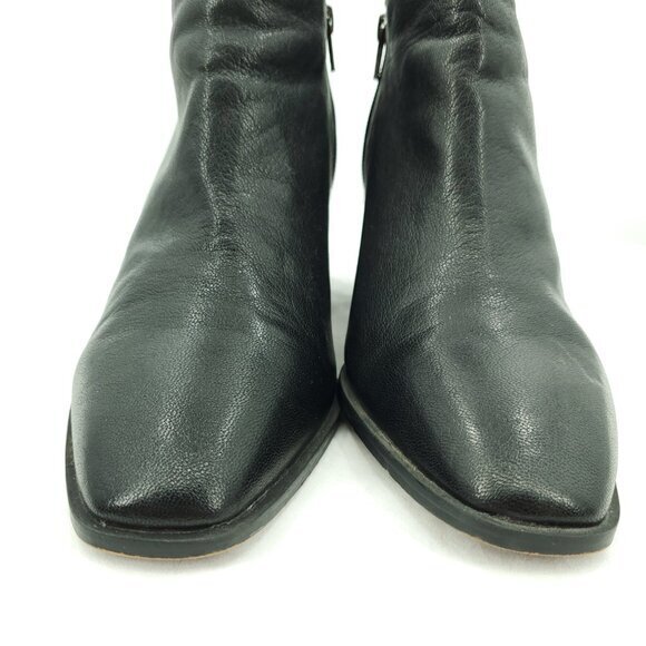 Vionic Lyssa Comfort Heeled Side Zip Ankle Boot 10 Black Leather - Picture 7 of 11